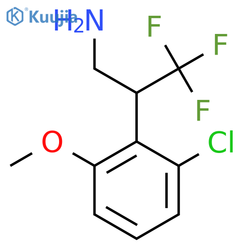2-(2-chloro-6-methoxyphenyl)-3,3,3-trifluoropropan-1-amine structure