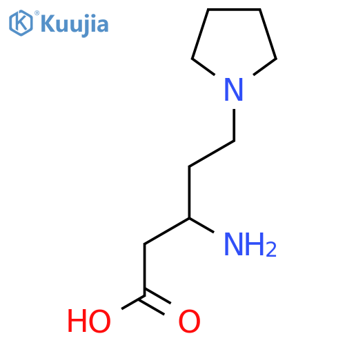 3-amino-5-(pyrrolidin-1-yl)pentanoic acid structure