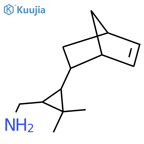 (3-{bicyclo2.2.1hept-5-en-2-yl}-2,2-dimethylcyclopropyl)methanamine structure