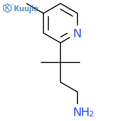 3-methyl-3-(4-methylpyridin-2-yl)butan-1-amine structure