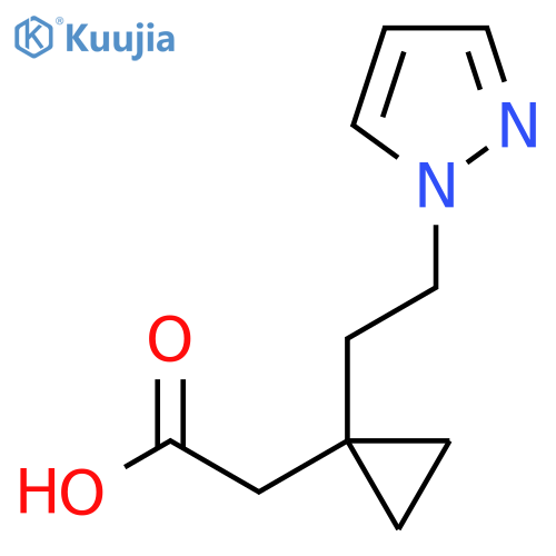 2-{1-2-(1H-pyrazol-1-yl)ethylcyclopropyl}acetic acid structure