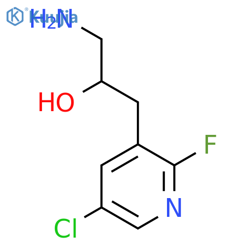 1-amino-3-(5-chloro-2-fluoropyridin-3-yl)propan-2-ol structure