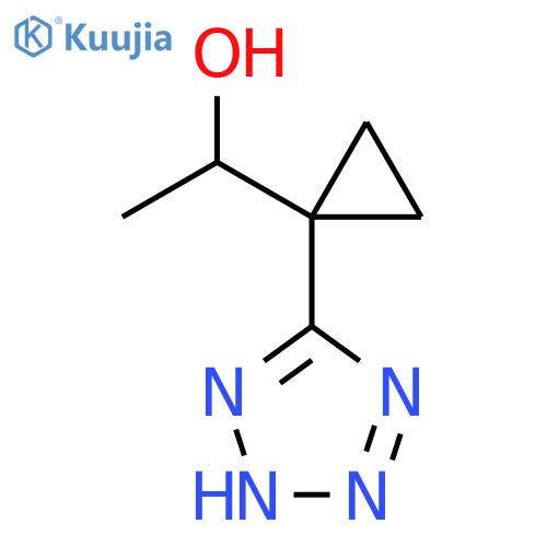 1-1-(1H-1,2,3,4-tetrazol-5-yl)cyclopropylethan-1-ol structure