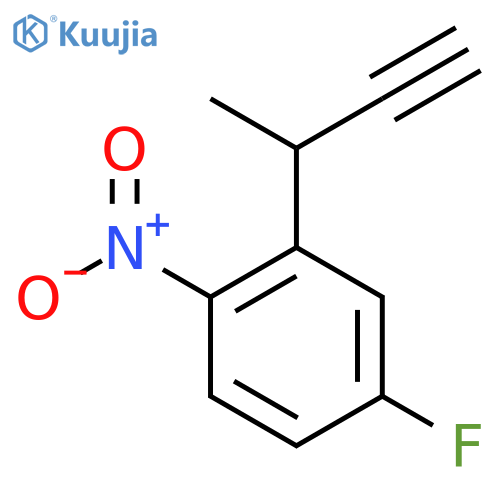 2-(but-3-yn-2-yl)-4-fluoro-1-nitrobenzene structure