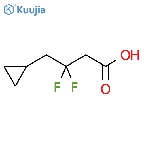 4-cyclopropyl-3,3-difluorobutanoic acid structure