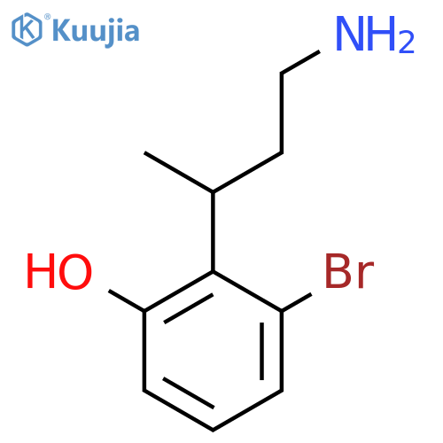 2-(4-aminobutan-2-yl)-3-bromophenol structure