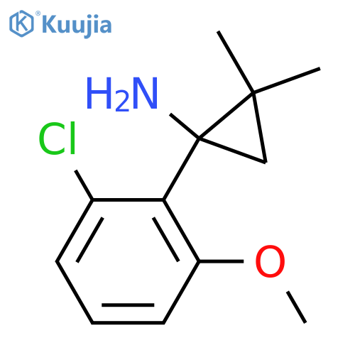 1-(2-Chloro-6-methoxyphenyl)-2,2-dimethylcyclopropan-1-amine structure