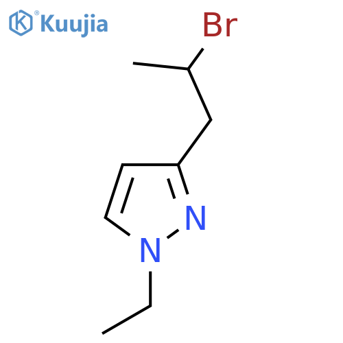 3-(2-bromopropyl)-1-ethyl-1H-pyrazole structure