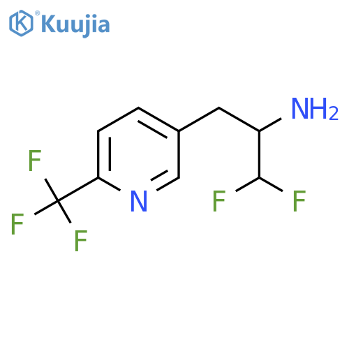 1,1-difluoro-3-6-(trifluoromethyl)pyridin-3-ylpropan-2-amine structure