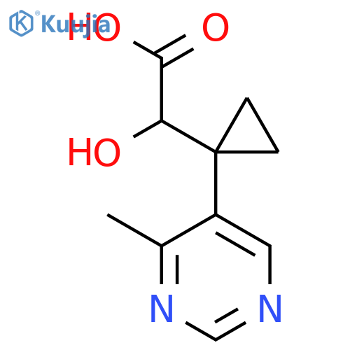 2-hydroxy-2-1-(4-methylpyrimidin-5-yl)cyclopropylacetic acid structure