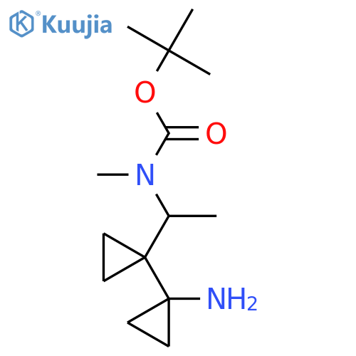 tert-butyl N-{1-1-(1-aminocyclopropyl)cyclopropylethyl}-N-methylcarbamate structure