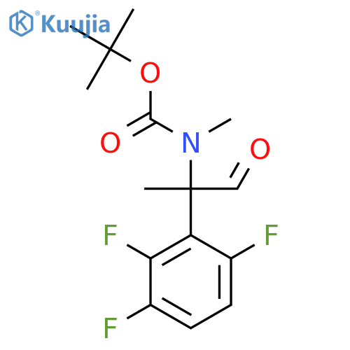 tert-butyl N-methyl-N-1-oxo-2-(2,3,6-trifluorophenyl)propan-2-ylcarbamate structure