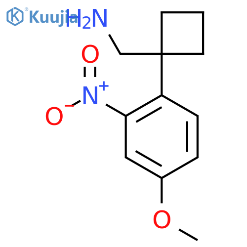 1-(4-methoxy-2-nitrophenyl)cyclobutylmethanamine structure