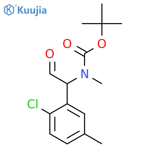 tert-butyl N-1-(2-chloro-5-methylphenyl)-2-oxoethyl-N-methylcarbamate structure