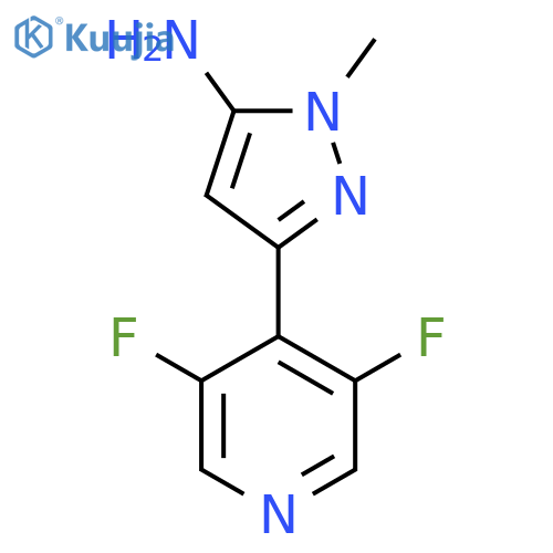 3-(3,5-difluoropyridin-4-yl)-1-methyl-1H-pyrazol-5-amine structure