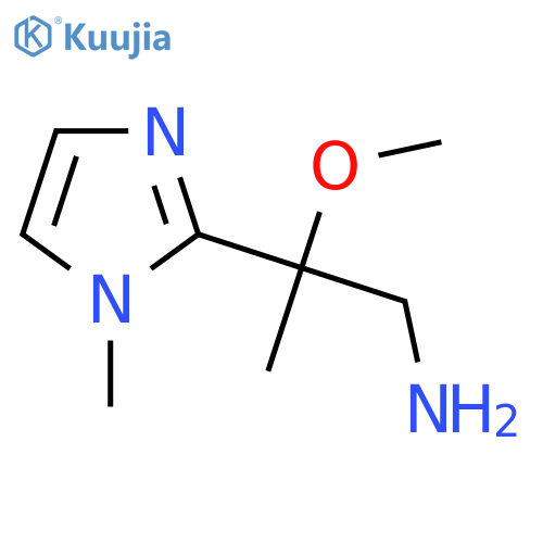 2-methoxy-2-(1-methyl-1H-imidazol-2-yl)propan-1-amine structure