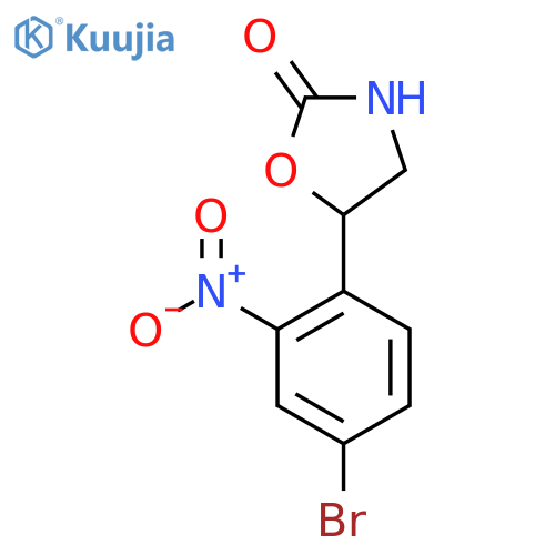 5-(4-bromo-2-nitrophenyl)-1,3-oxazolidin-2-one structure