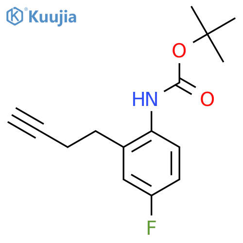 tert-butyl N-2-(but-3-yn-1-yl)-4-fluorophenylcarbamate structure