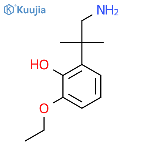 2-(1-amino-2-methylpropan-2-yl)-6-ethoxyphenol structure