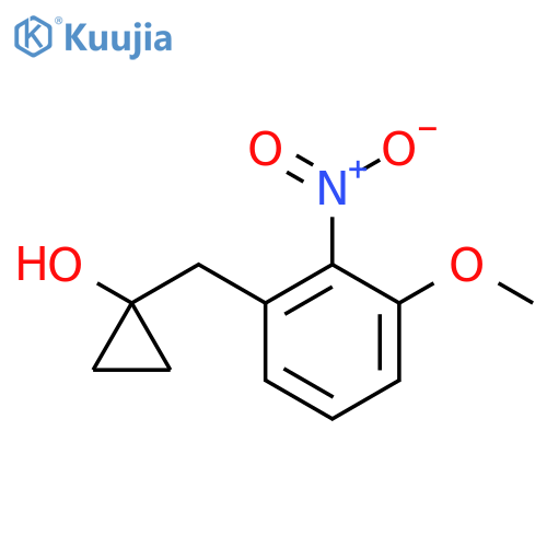 1-(3-methoxy-2-nitrophenyl)methylcyclopropan-1-ol structure