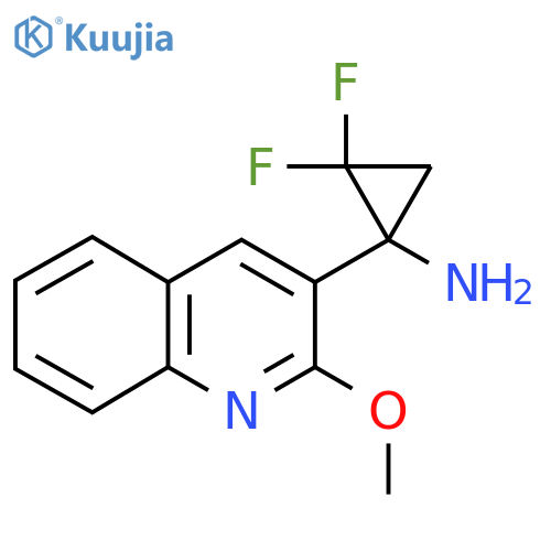 2,2-difluoro-1-(2-methoxyquinolin-3-yl)cyclopropan-1-amine structure