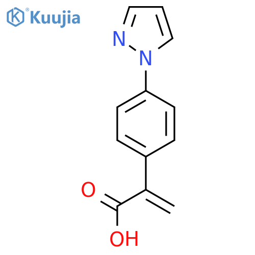 2-4-(1H-pyrazol-1-yl)phenylprop-2-enoic acid structure