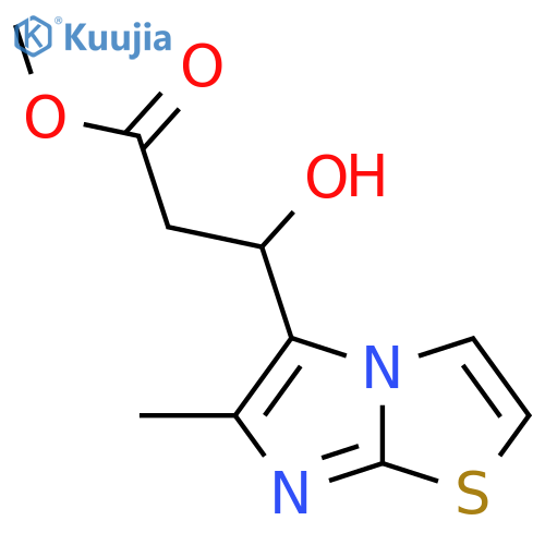 methyl 3-hydroxy-3-{6-methylimidazo2,1-b1,3thiazol-5-yl}propanoate structure