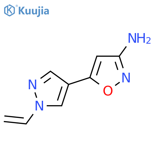 5-(1-ethenyl-1H-pyrazol-4-yl)-1,2-oxazol-3-amine structure