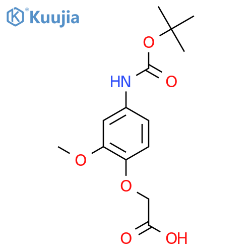 2-(4-{(tert-butoxy)carbonylamino}-2-methoxyphenoxy)acetic acid structure