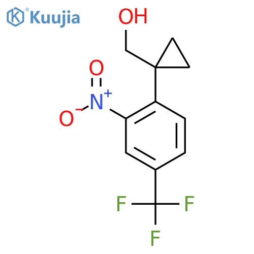 {1-2-nitro-4-(trifluoromethyl)phenylcyclopropyl}methanol structure