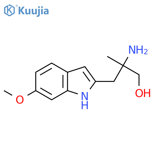 2-amino-3-(6-methoxy-1H-indol-2-yl)-2-methylpropan-1-ol structure