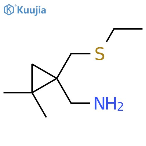 {1-(ethylsulfanyl)methyl-2,2-dimethylcyclopropyl}methanamine structure