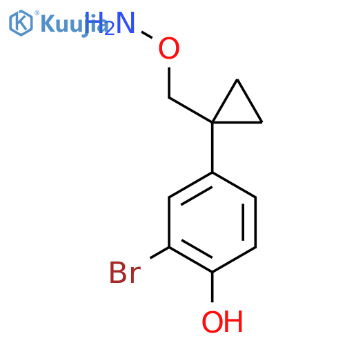 4-{1-(aminooxy)methylcyclopropyl}-2-bromophenol structure