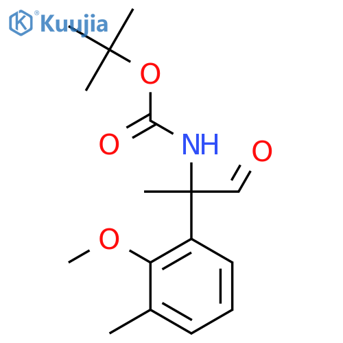 tert-butyl N-2-(2-methoxy-3-methylphenyl)-1-oxopropan-2-ylcarbamate structure