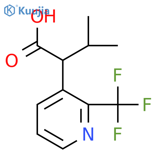 3-methyl-2-2-(trifluoromethyl)pyridin-3-ylbutanoic acid structure