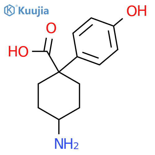 4-amino-1-(4-hydroxyphenyl)cyclohexane-1-carboxylic acid structure