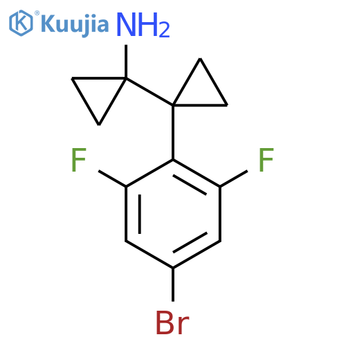 1-1-(4-bromo-2,6-difluorophenyl)cyclopropylcyclopropan-1-amine structure