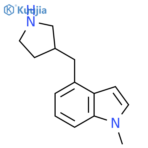 1-methyl-4-(pyrrolidin-3-yl)methyl-1H-indole structure