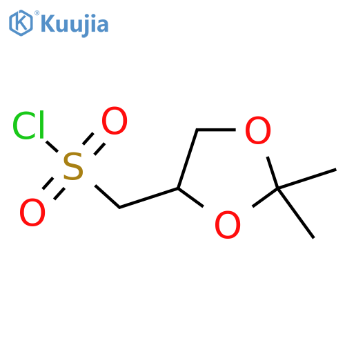 (2,2-dimethyl-1,3-dioxolan-4-yl)methanesulfonyl chloride structure