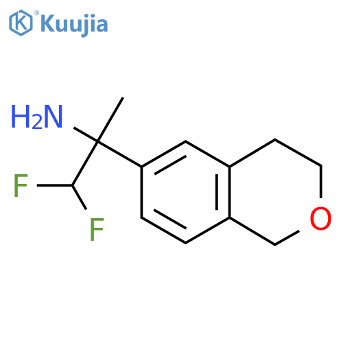 2-(3,4-dihydro-1H-2-benzopyran-6-yl)-1,1-difluoropropan-2-amine structure