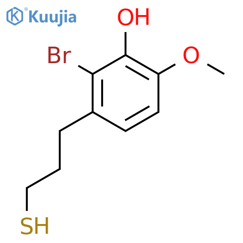 2-bromo-6-methoxy-3-(3-sulfanylpropyl)phenol structure
