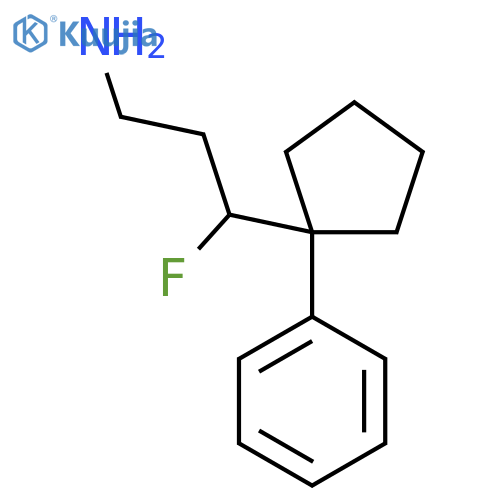 3-fluoro-3-(1-phenylcyclopentyl)propan-1-amine structure