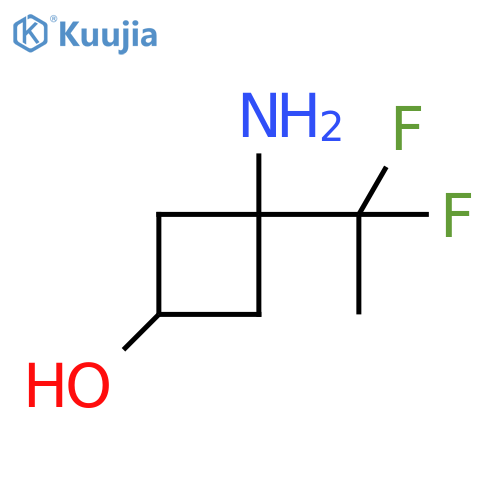 3-amino-3-(1,1-difluoroethyl)cyclobutan-1-ol structure