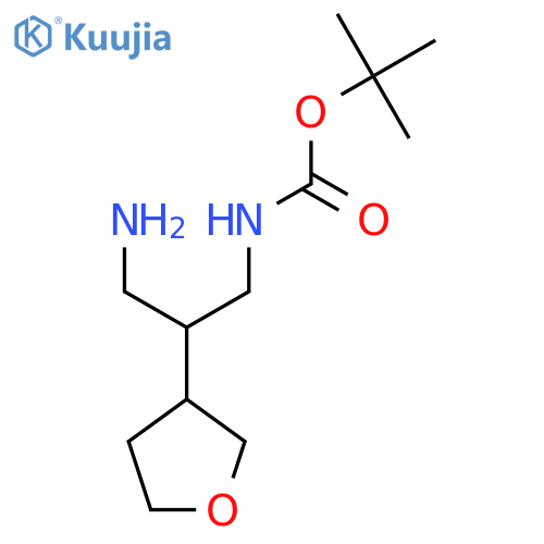 tert-butyl N-3-amino-2-(oxolan-3-yl)propylcarbamate structure