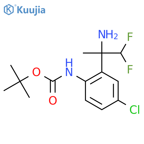 tert-butyl N-2-(2-amino-1,1-difluoropropan-2-yl)-4-chlorophenylcarbamate structure