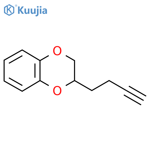 2-(but-3-yn-1-yl)-2,3-dihydro-1,4-benzodioxine structure