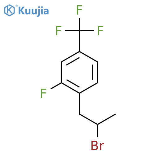1-(2-bromopropyl)-2-fluoro-4-(trifluoromethyl)benzene structure