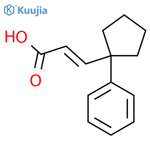 3-(1-phenylcyclopentyl)prop-2-enoic acid structure