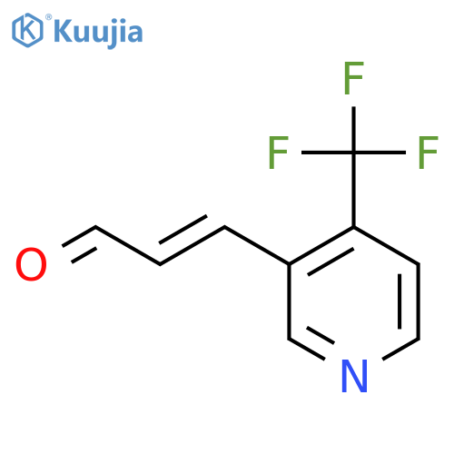 3-4-(trifluoromethyl)pyridin-3-ylprop-2-enal structure