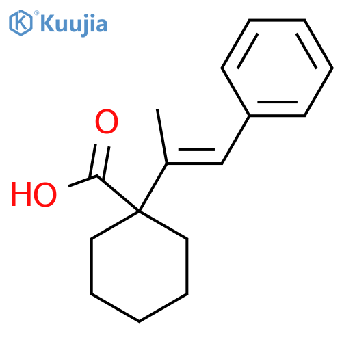 1-(1-phenylprop-1-en-2-yl)cyclohexane-1-carboxylic acid structure